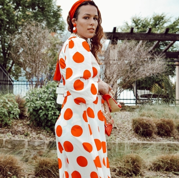 NWT Bohemian Polka Dot Maxi Split Dress S:Sm-Med - Picture 10 of 13